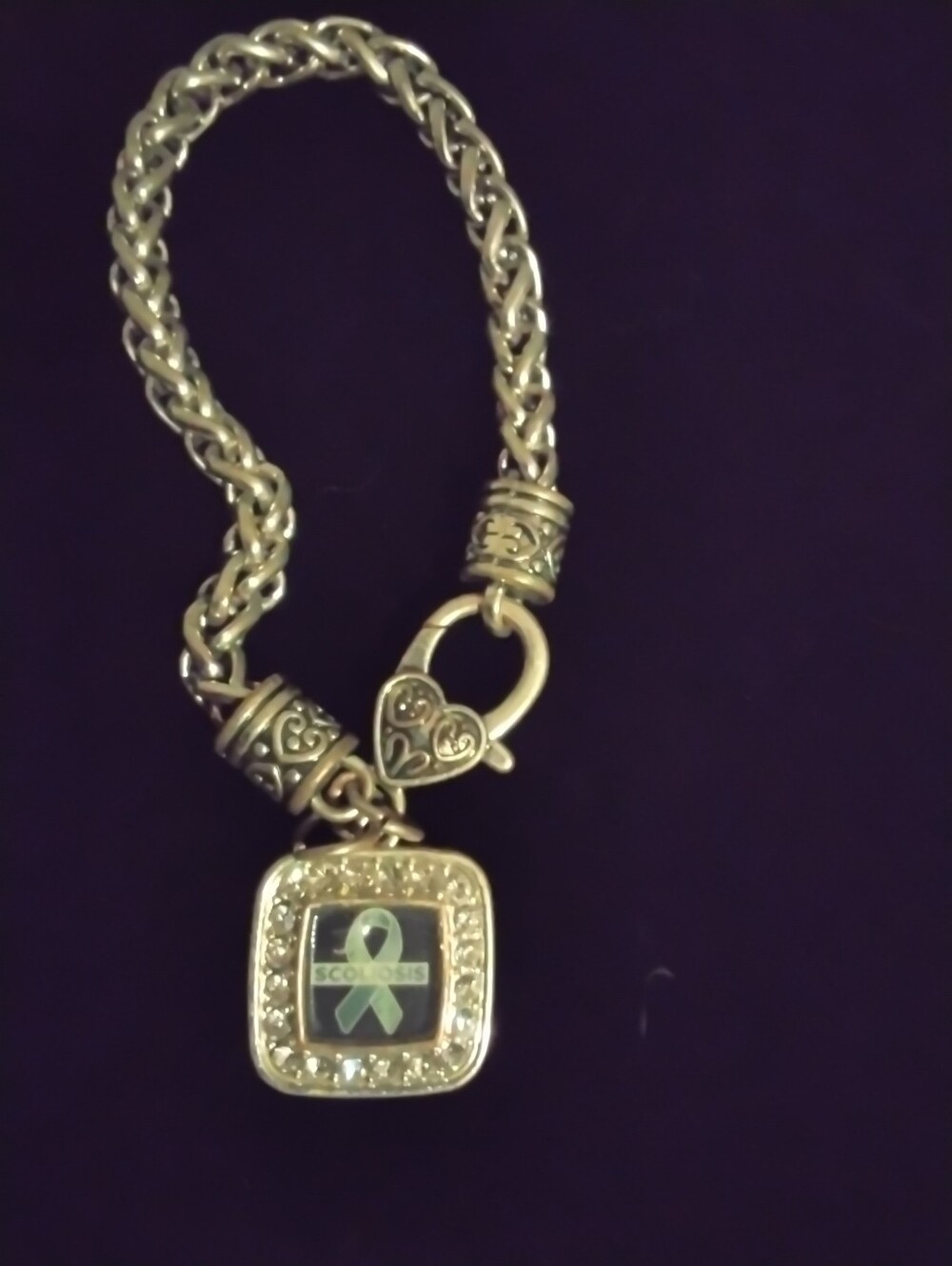 Scoliosis Awareness Charm Bracelet - Picture 4 of 4